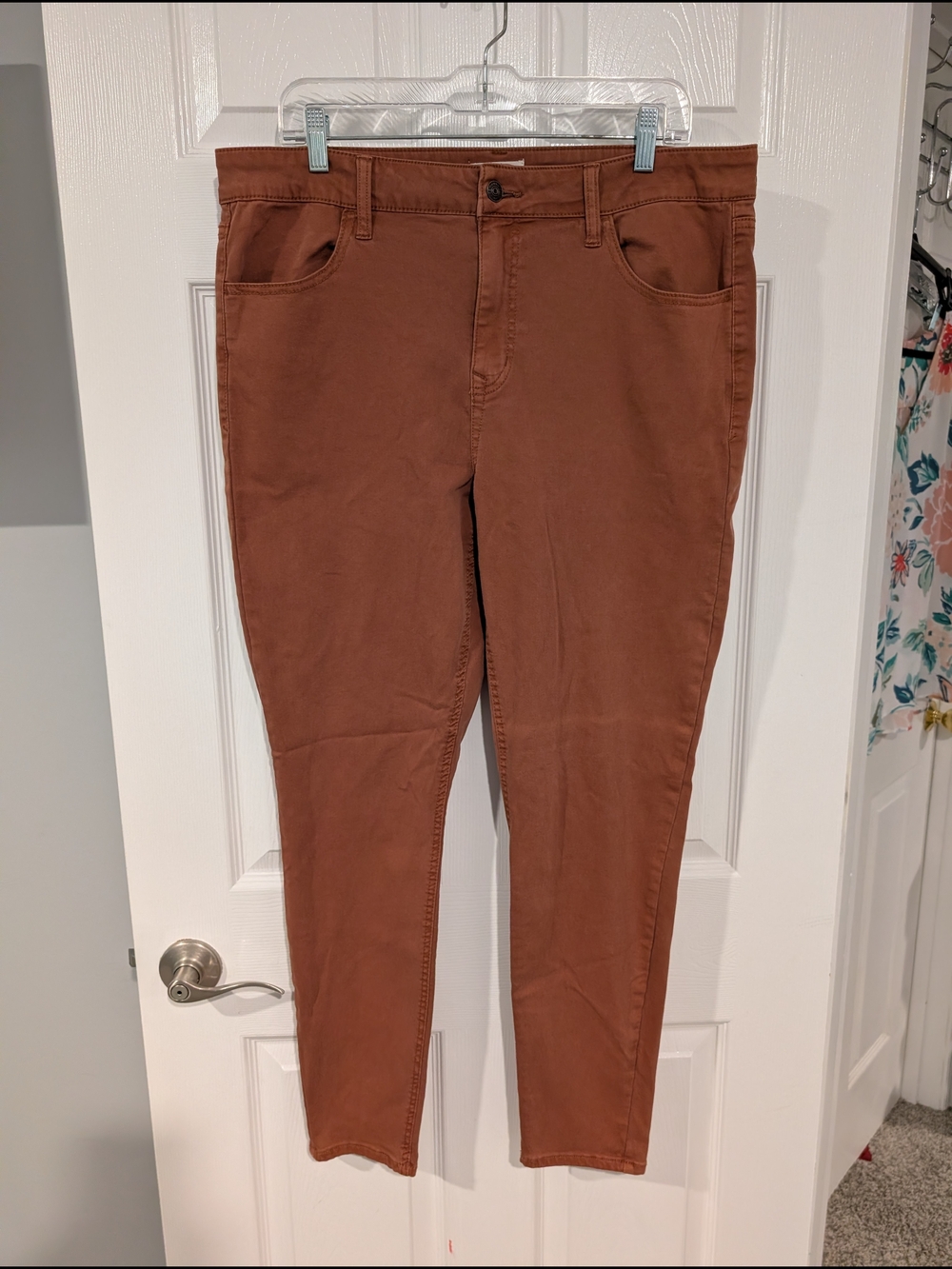 M Jeans by Maurices Rust Brown Regular Fit High Rise Jeggings in Size XL